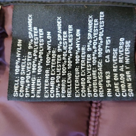 GUESS. DARK PURPLE/BLACK PUFFER Jacket. small P. Zipper closure, Zipper … - Picture 10 of 17